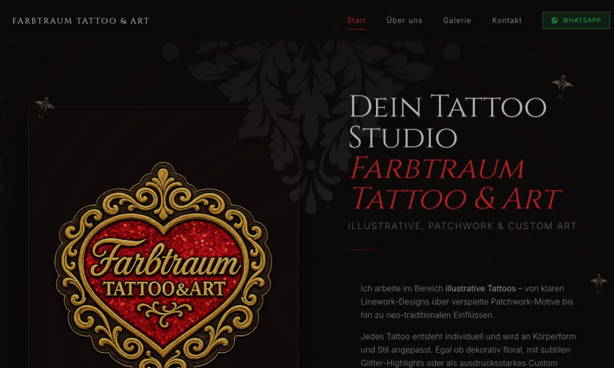 Farbtraum Tattoo – Website